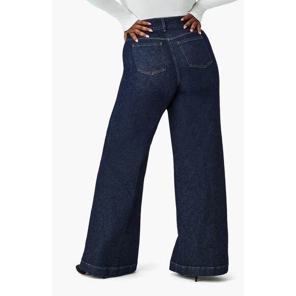 NWT SPANX Raw Indigo Wide Leg Pull-On Jeans - Picture 10 of 11